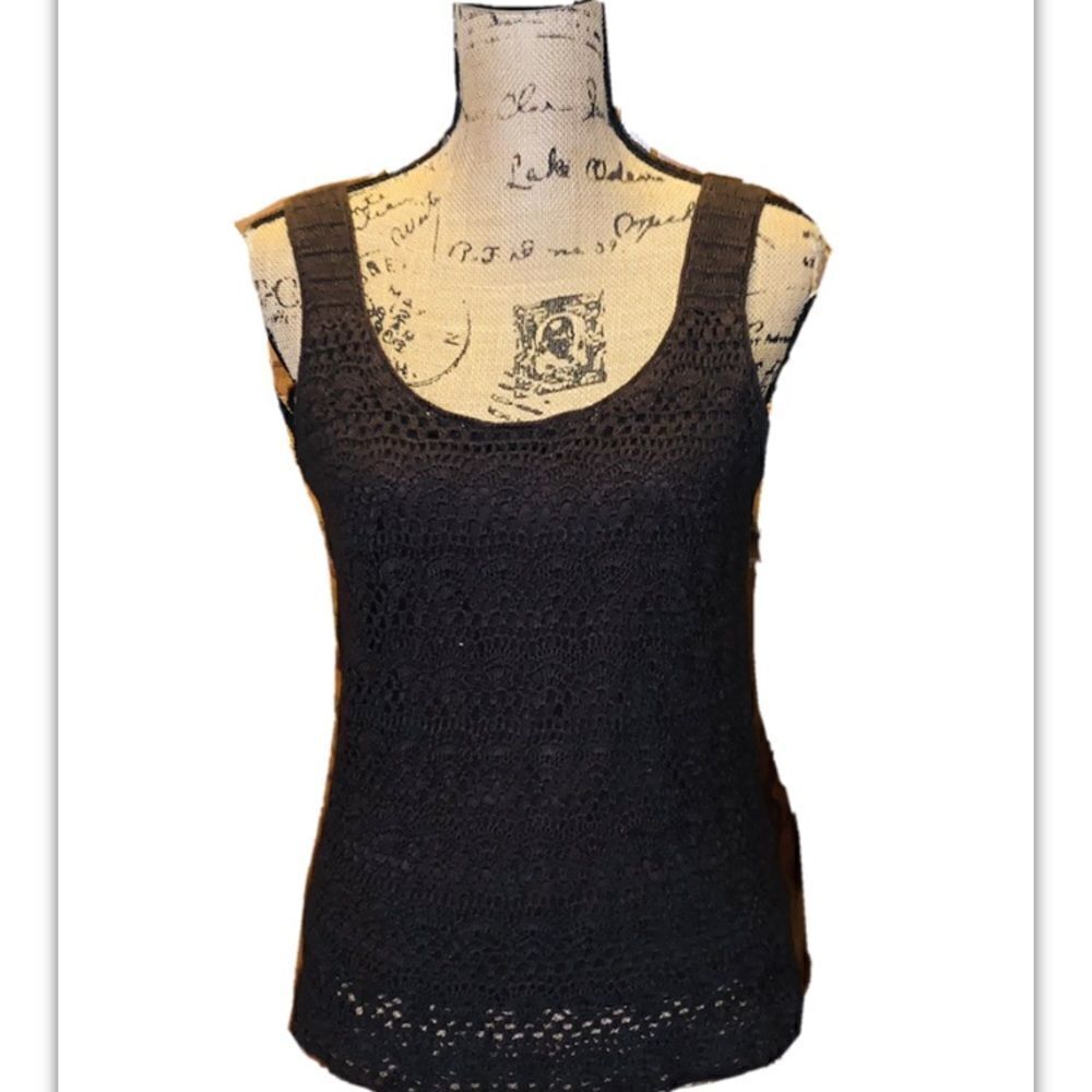 Hunt Club crochet brown tank size m